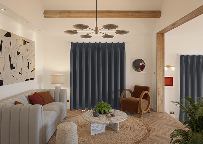 Genoa Faux Silk (Blackout), Night Shimmer - Made to Measure Curtains - Image 16